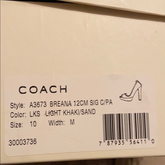 Coach - Breanna peep toe pumps. - Picture 6 of 6